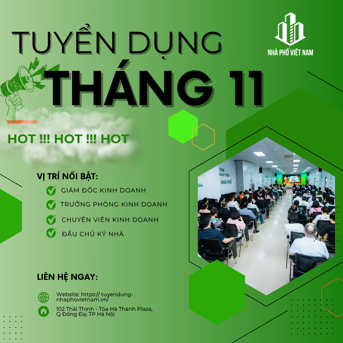 🏡 THÁNG 11 | CƠ HỘI NGHỀ NGHIỆP – BỨT PHÁ GIỚI HẠN